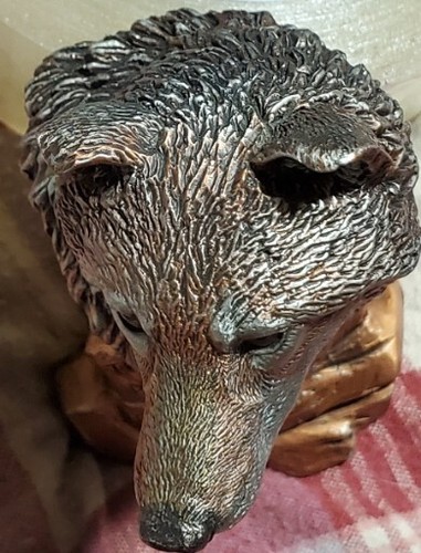 Bronze Wolfskopf Skulptur von Kitty Cantrell Legends Mischtechnik 4,5 Zoll - Bild 9 von 9