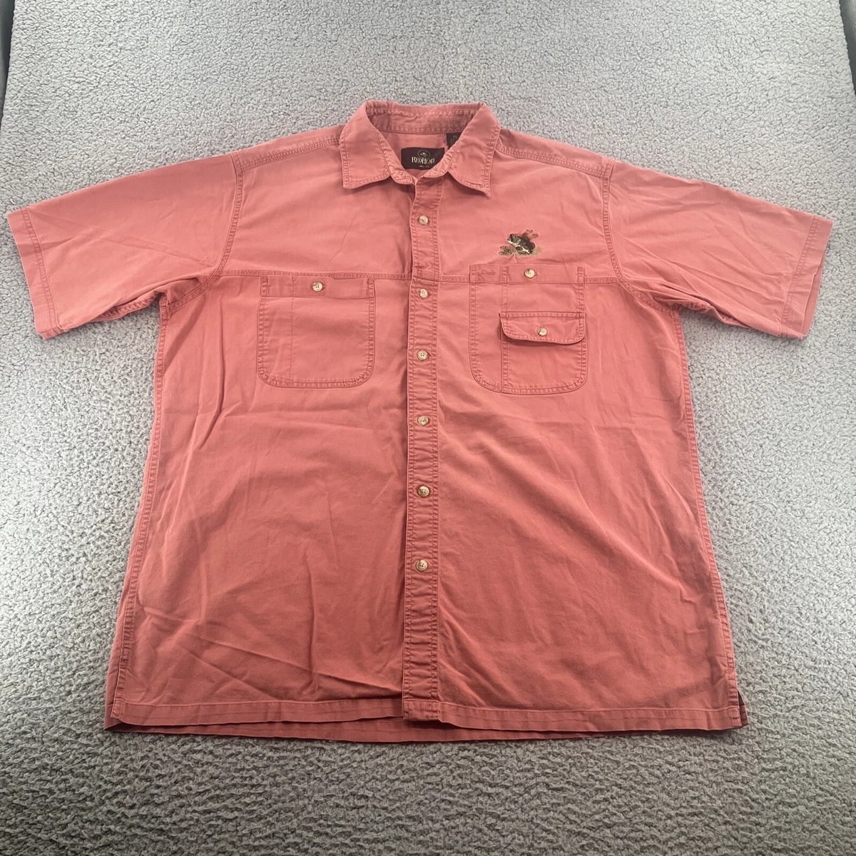 salmon button up shirt mens