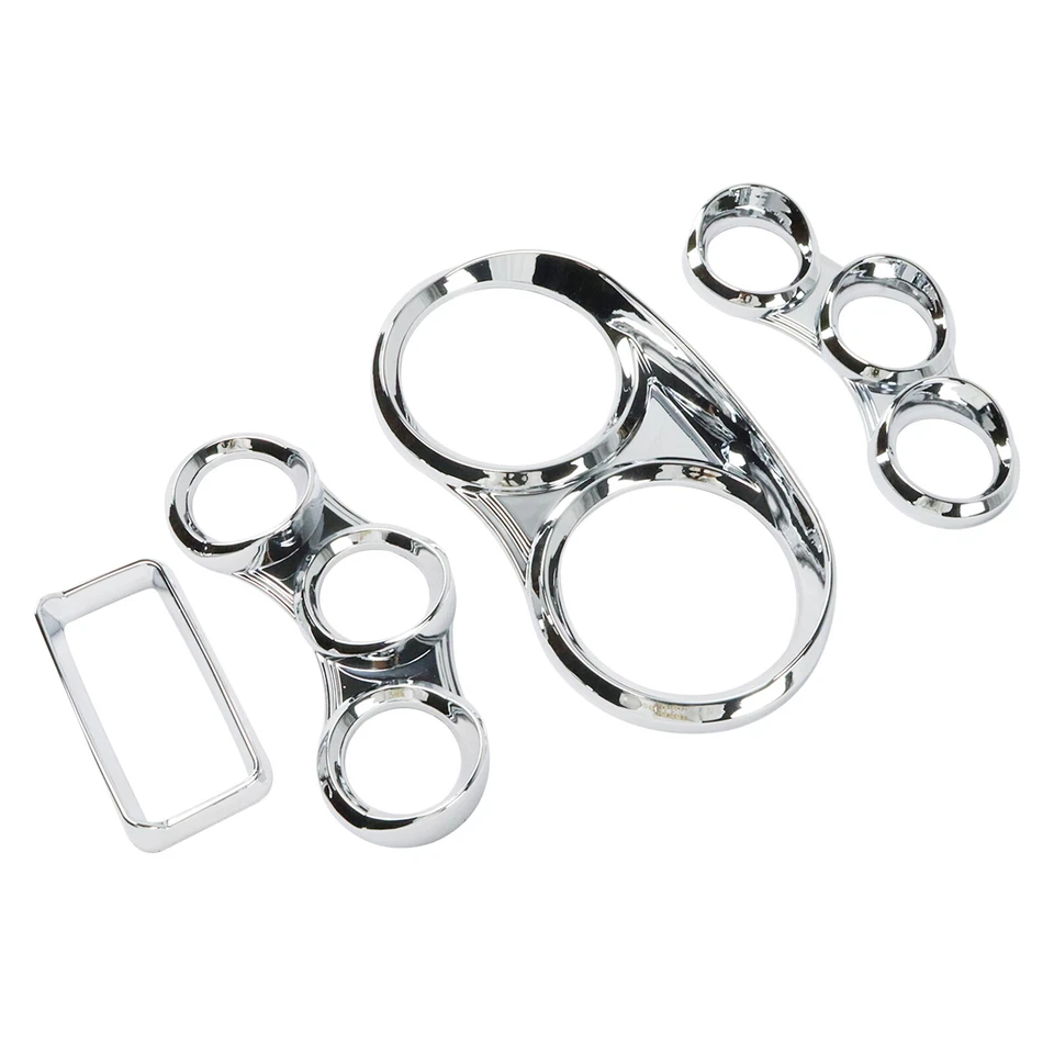 Fit For Peterbilt 379 384 386 387 389 Instrument Dash Gauge Covers Kit W/ Visor Foto 4 de 4