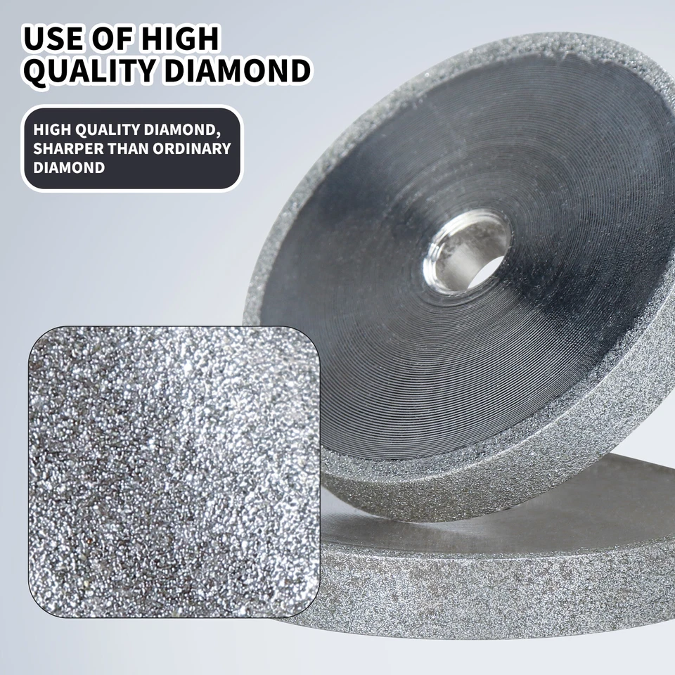 2Inch Diamond Grinding Wheel with 1/4" Mounting Mandrel for Drill Die Grinder - Image 3 of 4