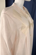 Camicia da notte La Perla Joelle XL Argyle rosa maniche lunghe bottoni Italia calda vintage