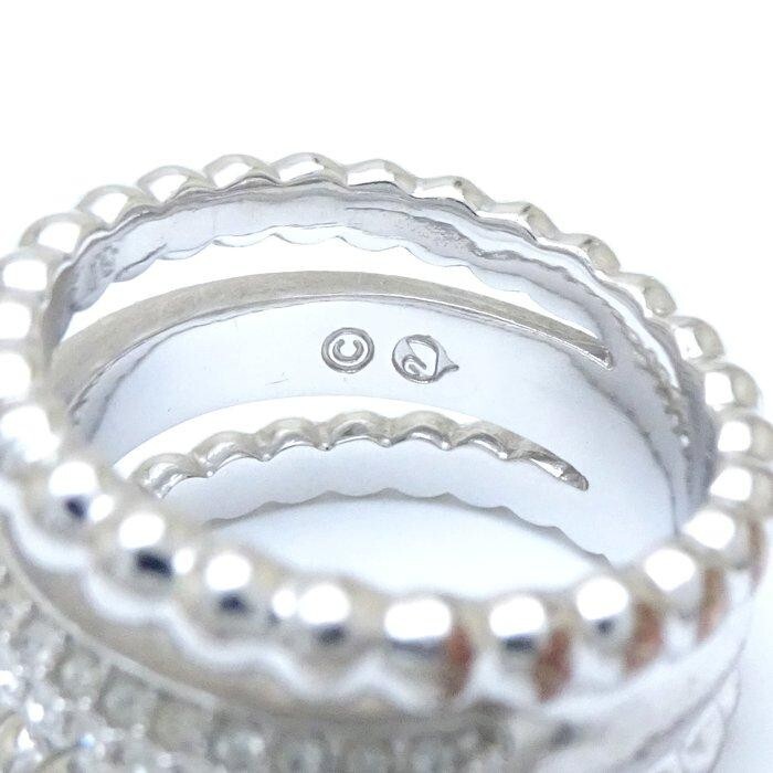 SWAROVSKI Crystal Ring Clear #52 Size JP12 US6.5 Silver Plated 7.2