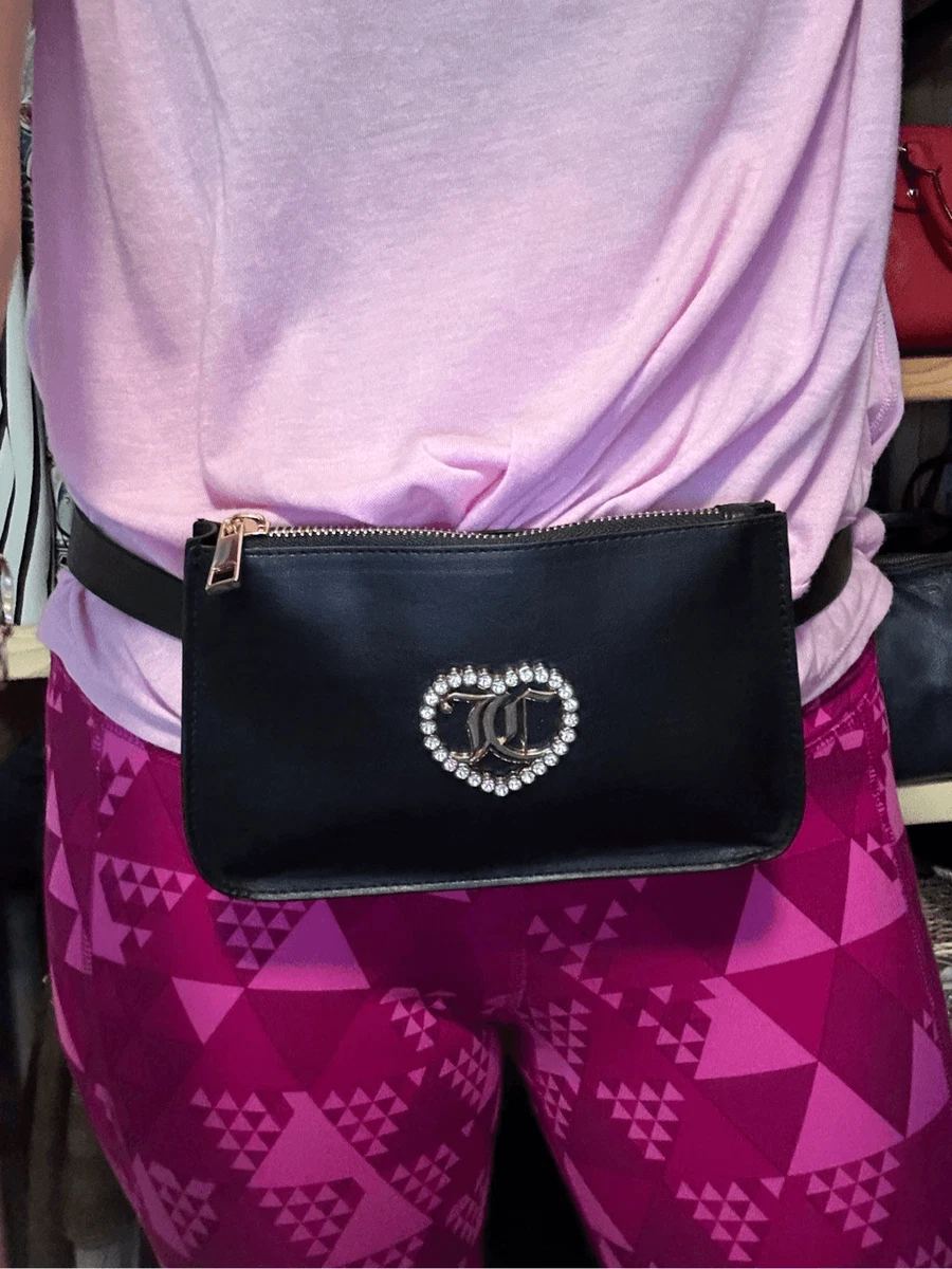Juicy Couture adjustable multi wear belt bag w Jeweled Heart