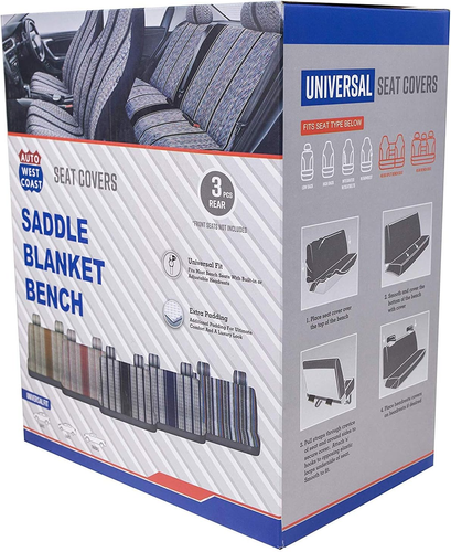 Universal Baja Saddle Blanket Bench Full Size Seat Cover Fits Ford, Chevrolet, D - Picture 6 of 12