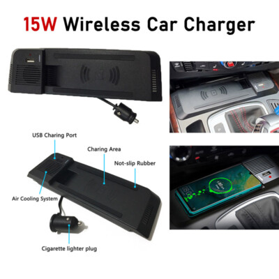 15W Car Wireless Charger Pad Fast Chrging for Audi A4 B8 A4 Allroad A5 S5 RS5 Q5