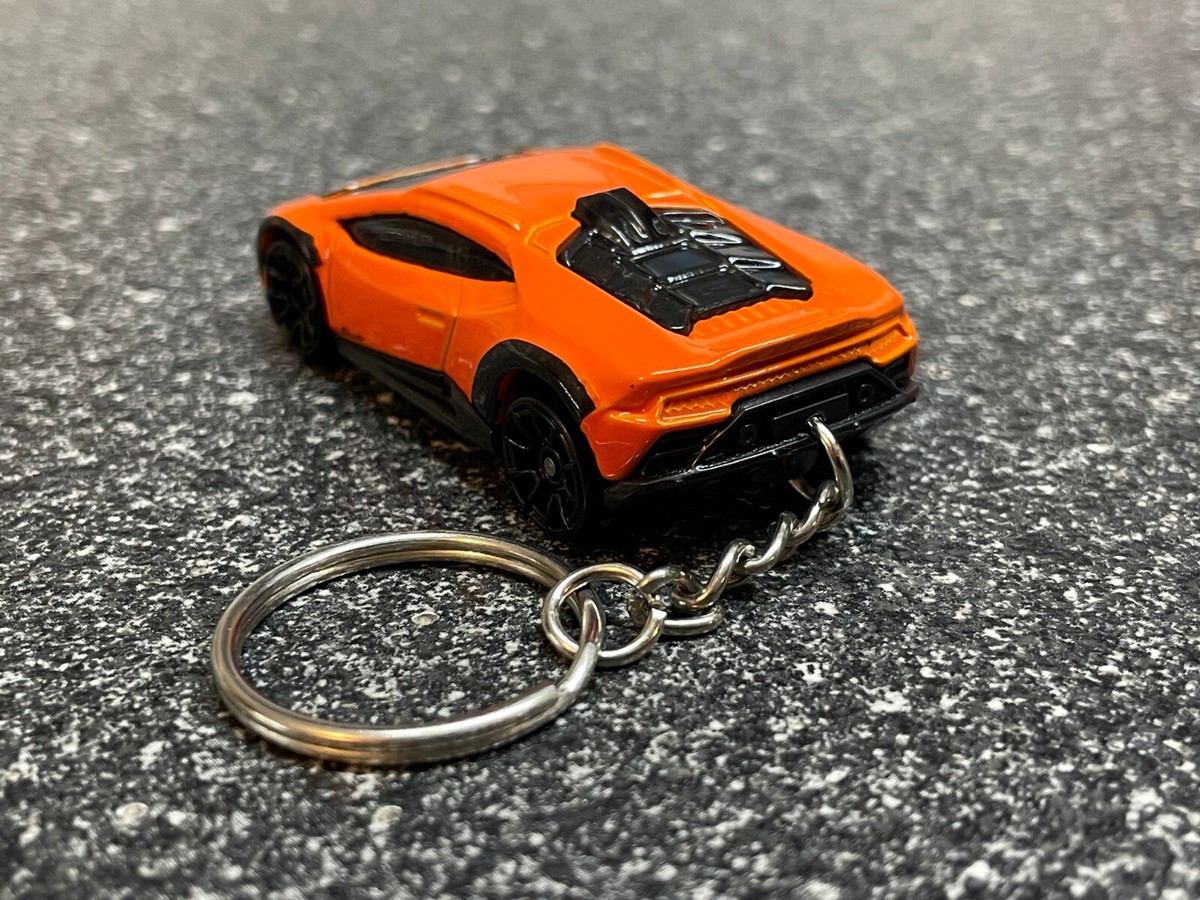 Fits Lamborghini Huracan Sterrato Orange Keychain Hot Wheels