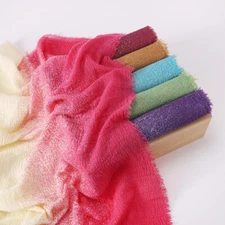 Women Long Gradient Color Hijab Scarf Soft Headscarves Muslim Female Shawls Wrap