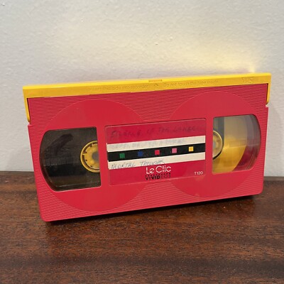 Vintage 80s Le Clic Red Yellow VHS Tape Cassette Rare Color