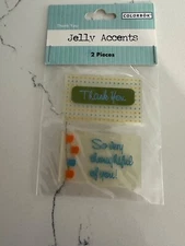 Colorbok Jelly Accents 2PC ~ Thank You ~ So Very Thoughtful of You! Scrapbooking