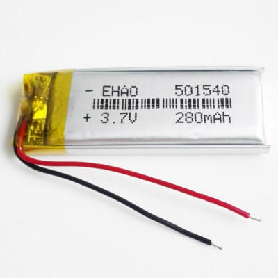 280mAh 3.7V Rechargeable Lipo Li-Polymer Battery for Bluetooth 