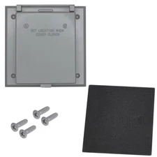 Sigma Electric Square Metal 2 gang 20/50 Amp Receptacle Cover For Wet Locati