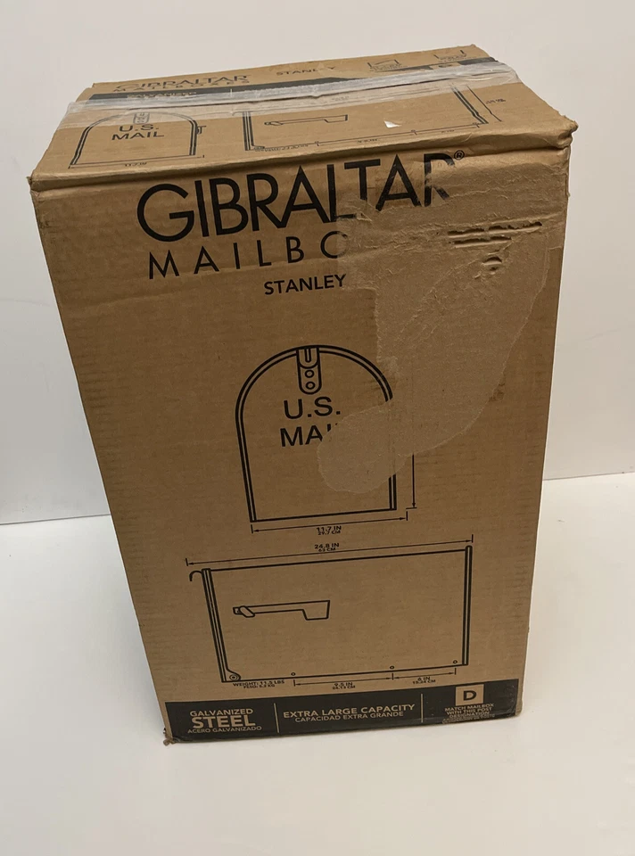 Gibraltar ST200B00 Stanley Post Mount Mailbox - Black X-Large 12x15” - Image 4 of 4