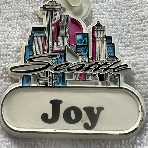 Vintage Seattle Rubber Keychain Name Tag “JOY” - Picture 2 of 9