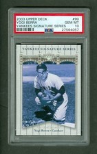 Yogi Berra 2003 Upper Deck Yankees Signature Series #90 PSA 10 GEM BASE CARD