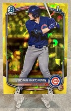 2025 Bowman Draft Sapphire Josiah Hartshorn 1st Yellow Refractor 70/75 Cubs