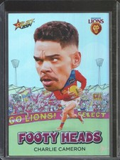 2024 Select Footy Stars Footy Heads - #FH7 Charlie Cameron - Brisbane Lions