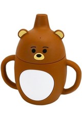 Sippy Training Cup For Kids-Bear Animal With Handles Spill proof 6oz. Silicone