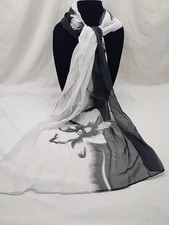 Scarf Sheer Chiffon Neck Shoulder Head  Scarf Shawl Colorful Style 62 in X 21 in