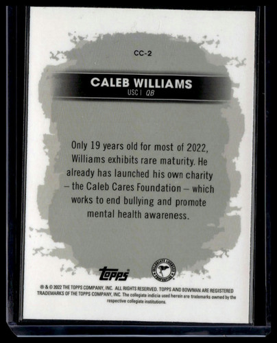 2022-23 Bowman's Best University #CC-2 Caleb Williams Campus Capitani - Foto 2 di 2