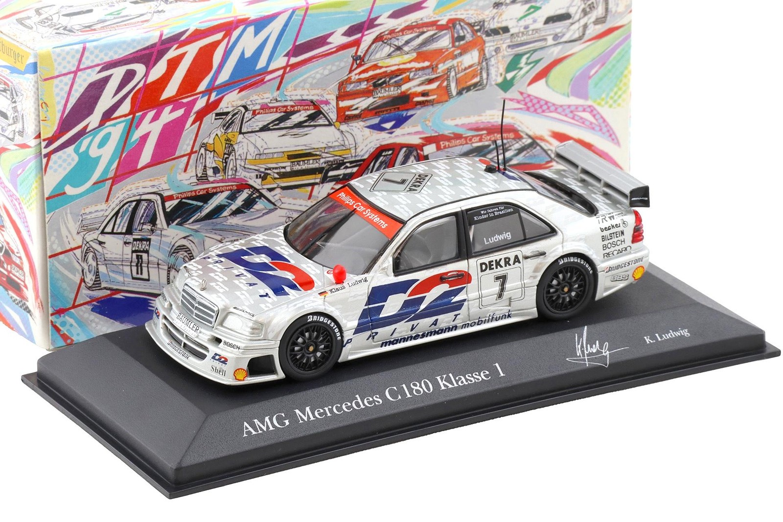 Minichamps 1:43 Mercedes AMG C180 DTM 1994 Team AMG #7 K. Ludwig