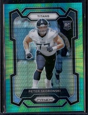 2023 Panini Prizm Peter Skoronski Hyper Prizm RC 062/175 #395 Tennessee Titans