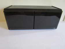 CD Bank 28 CD Media Storage Holder Case Black with 2 doors