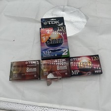 Lot of 5 TDK Camcorder Tapes MP Premium 8 mm 120 Minutes Sealed