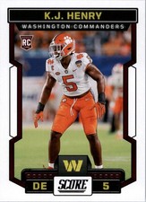 2023 Score #393 K.J. Henry RC - FB