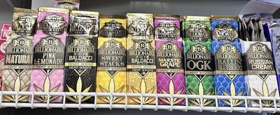 Billionaire Wraps Natural Rolling Papers 9 Variety Packs (Flavors Vary)