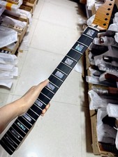 Ebony block inlay Reverse Head 22 Fret Roasted Flame Maple Electric guitar neck