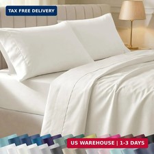 California Design Den Soft 100 Cotton Sateen King Sheet Set, 4 Pcs  400 Thread
