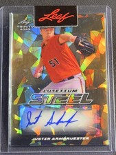 2023 Leaf Trinity AWESOME !! ROOKIE AUTO Justin Armbruester  1/1