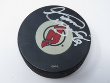 Grant Marshall Autographed Signed New Jersey Devils InGlasCo Hockey Puck