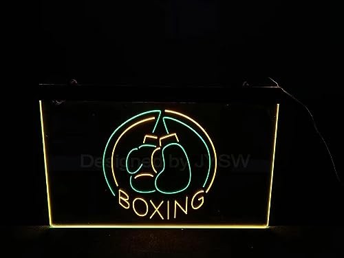 Bar Neon Light Sign Born To Fight Boxing Sport Dual Color Led Lamp Neon ...