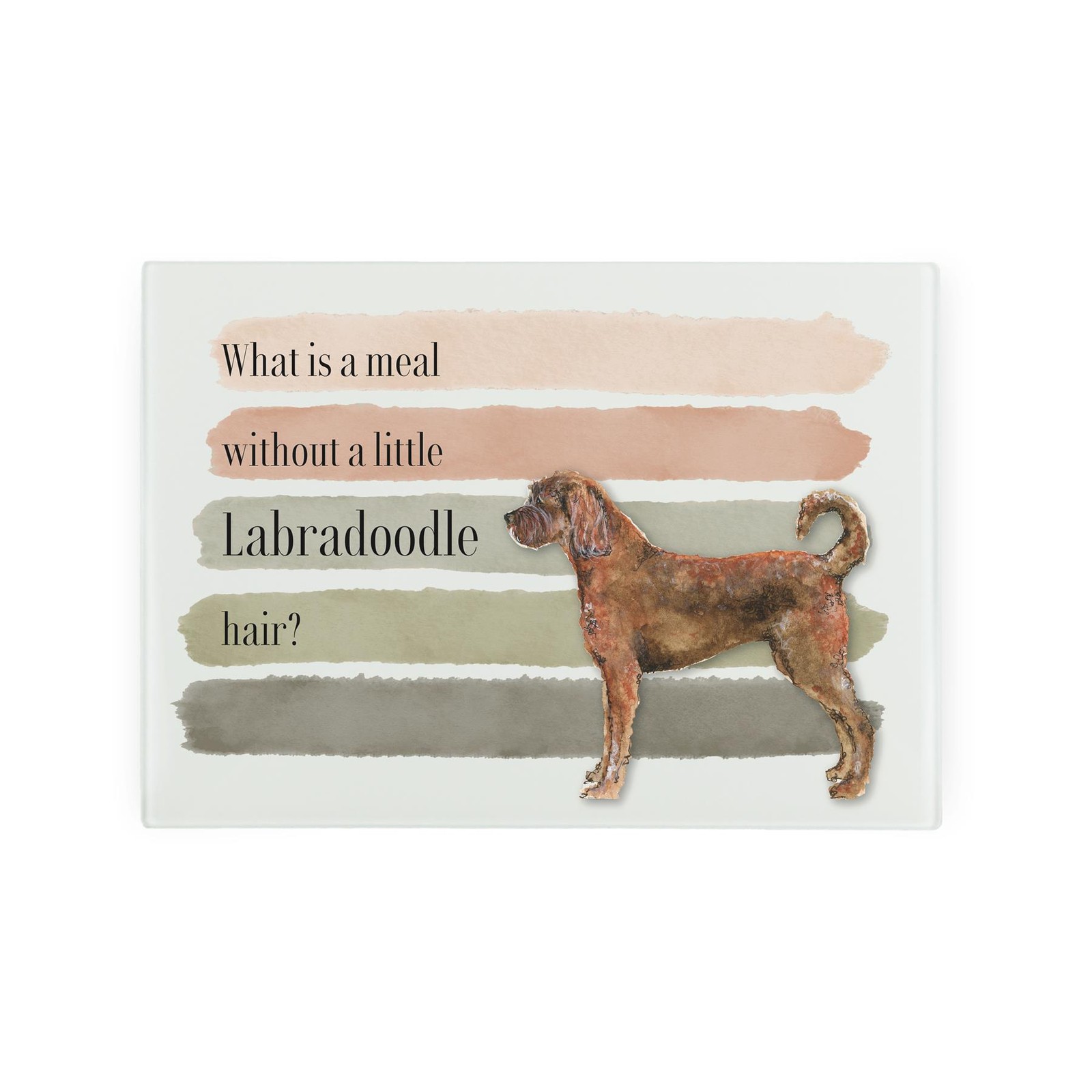 Funny Dog Themed Kitchen Gifts - Labradoodle Smooth Glass Worktop Protector