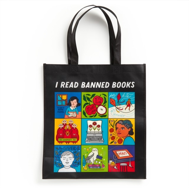 I Read Banned Books Reusable Shopping Bag by Mudpuppy (Tote bag)