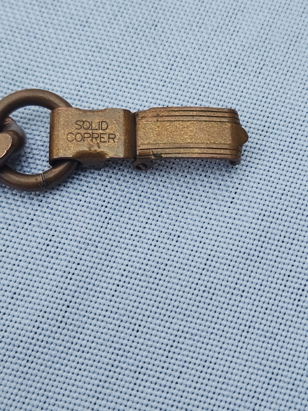 Heavy Solid Copper Cuban Link Chain Bracelet 8 1/… - image 3