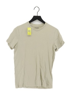 Selected Herren T-Shirt XS grün Baumwolle mit anderen Basic