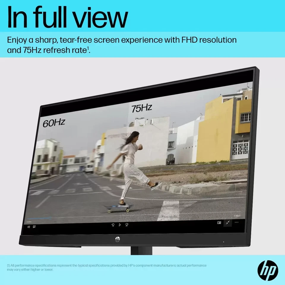 HP Monitor V24v G5 23.8 Inch Full HD 75Hz Monitor, 6D8H0AA#ABU - Image 2 of 4