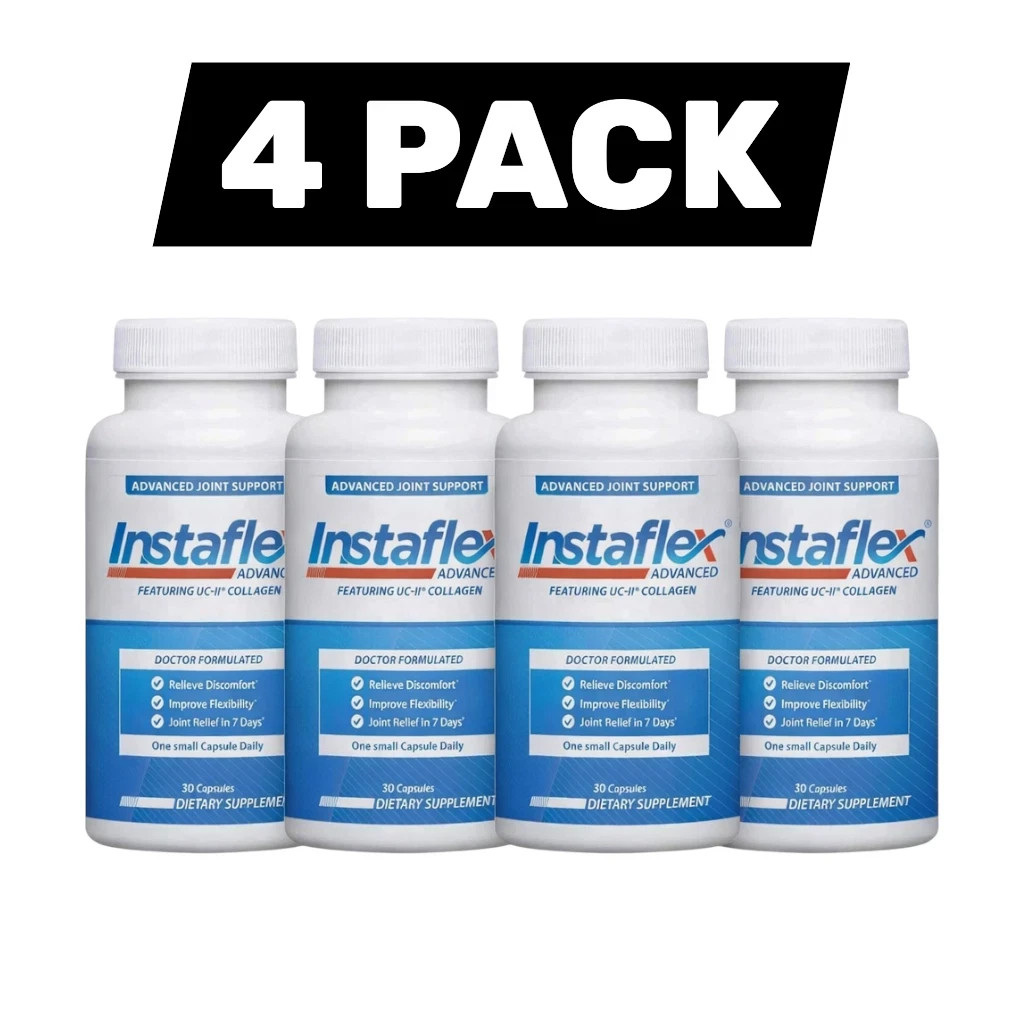 4 Pack Instaflex Advanced Joint Support Doctor Formulated 60 Capsules Exp 2027
