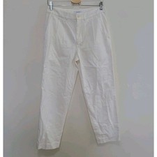 AYR Women  s The Metropolitan Chino Pants Cream 100 Cotton Size 2 Straight Leg