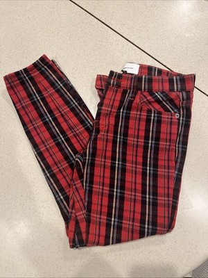 Current Elliot Plaid Jean Pants Size 25 Women's Pristine Current/Elliot
