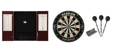 Bristle Dartboard  Mahogany Steel Tip Cabinet  Fat Cat Bulletz Darts
