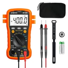 Bt39k Digital Multimeter With Case 4000 Count Volt Ohm Amp Tester Auto Ranging V