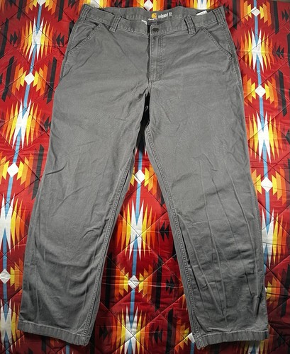 Carhartt Men's 40x32 Relaxed Fit Canvas Work Pants Gray Workwear Skater Grunge - Picture 1 of 10