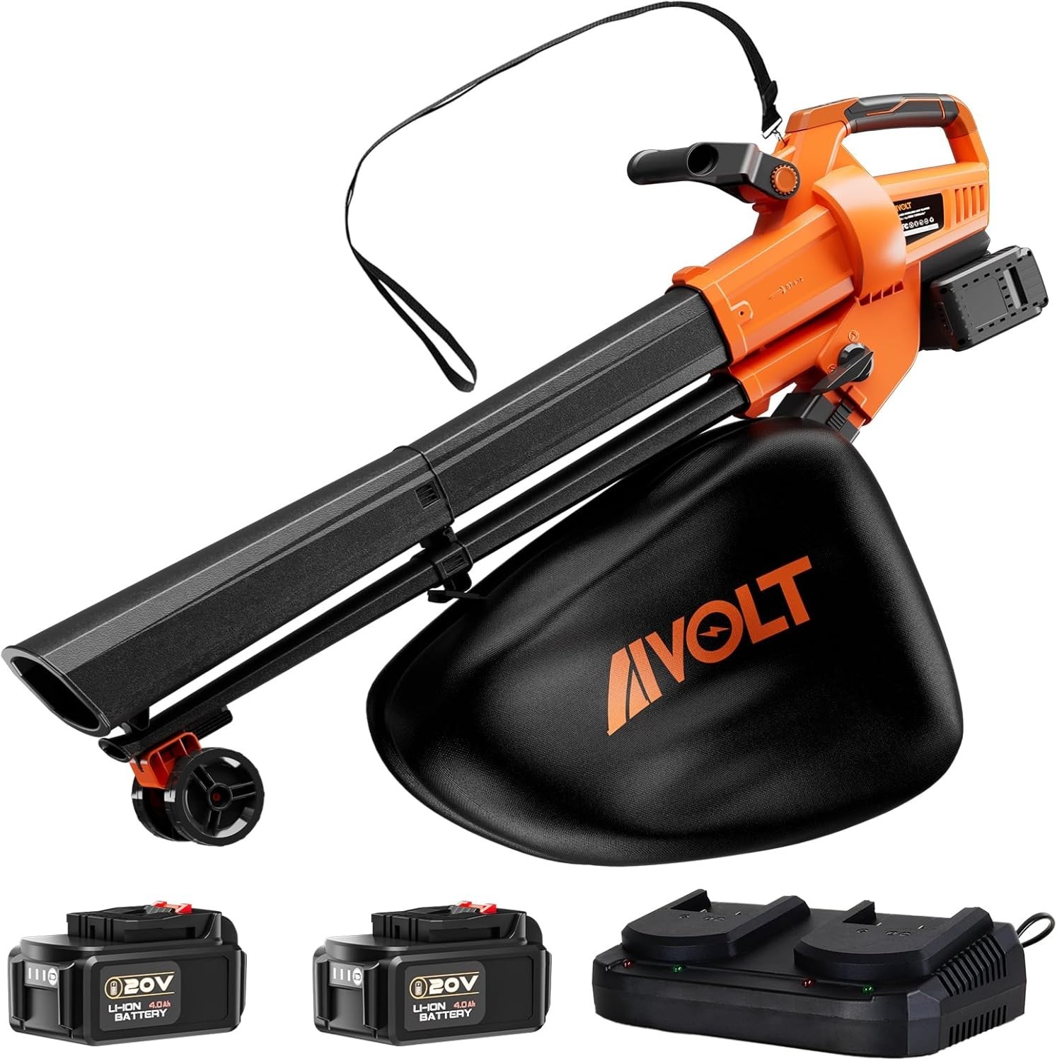 3-IN-1 DESIGN: Leaf blower, mulcher, vacuum in one for effic