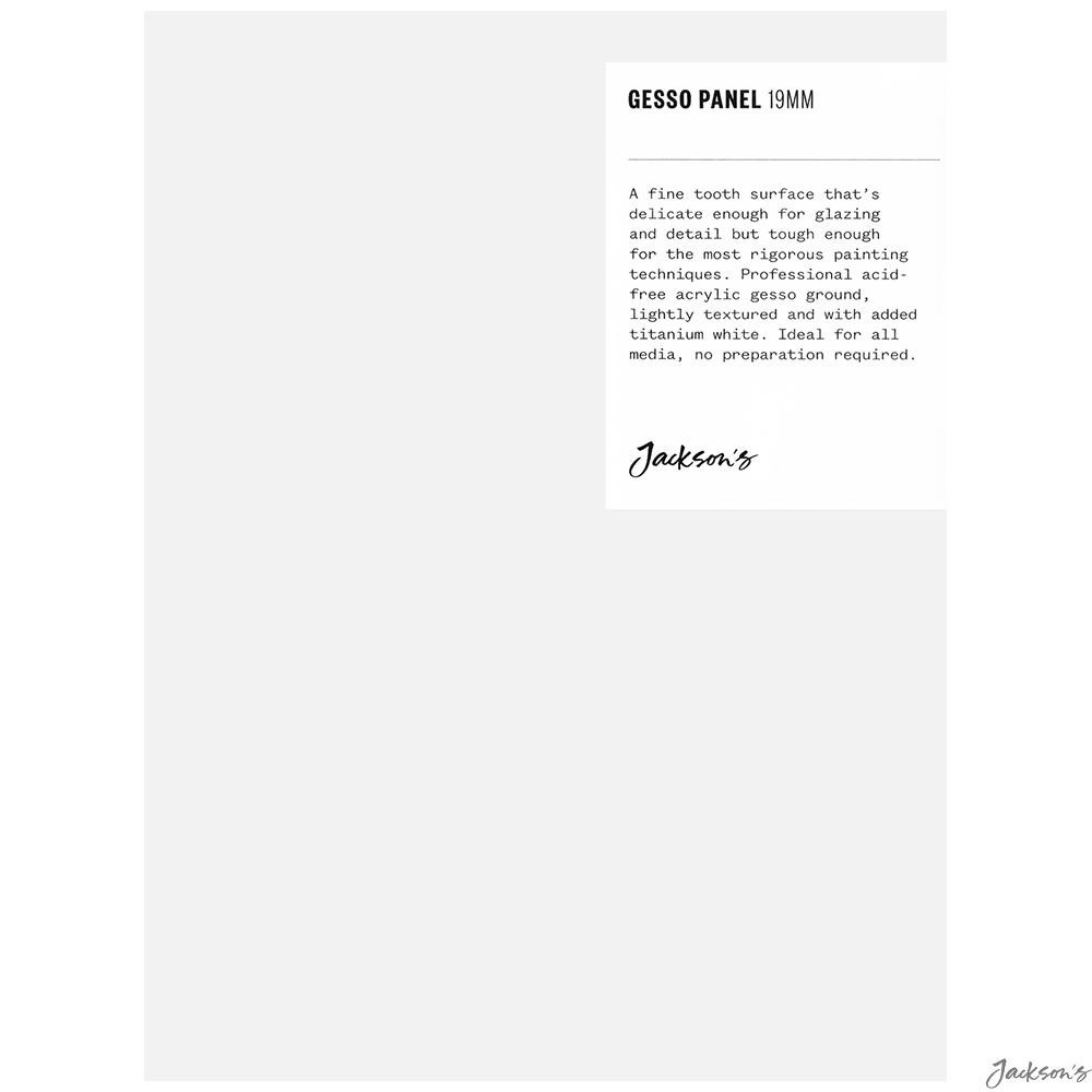 Jackson's : 19mm White Gesso Cradled Painting Panel : 6x8in (Apx.15x20cm) : P...