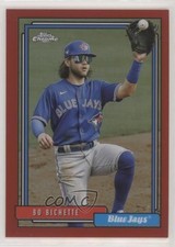 2021 Update 1992 Topps Redux Chrome Red Border 66/70 Bo Bichette #TC92-47 h2j