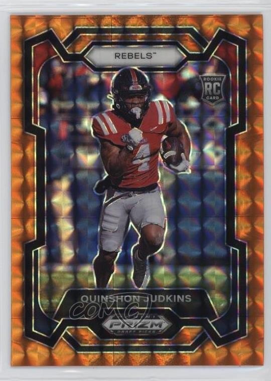 2024 Panini Prizm Draft Picks Orange Finite Prizm /39 Quinshon Judkins #146