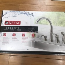 Delta Kitchen Faucet Bellini Kitchen Faucet NIB 11946-SSSD-DST Stainless Finish